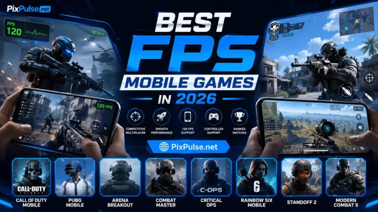 Best FPS mobile games in 2026 displayed on Android and iPhone gaming screens