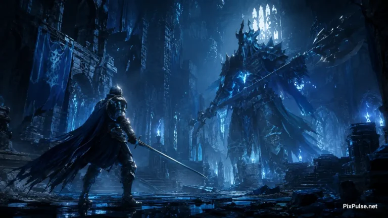Soulslike games guide showing a warrior facing a large fantasy boss